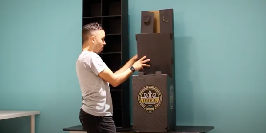 Load video: Setting up a cardboard display