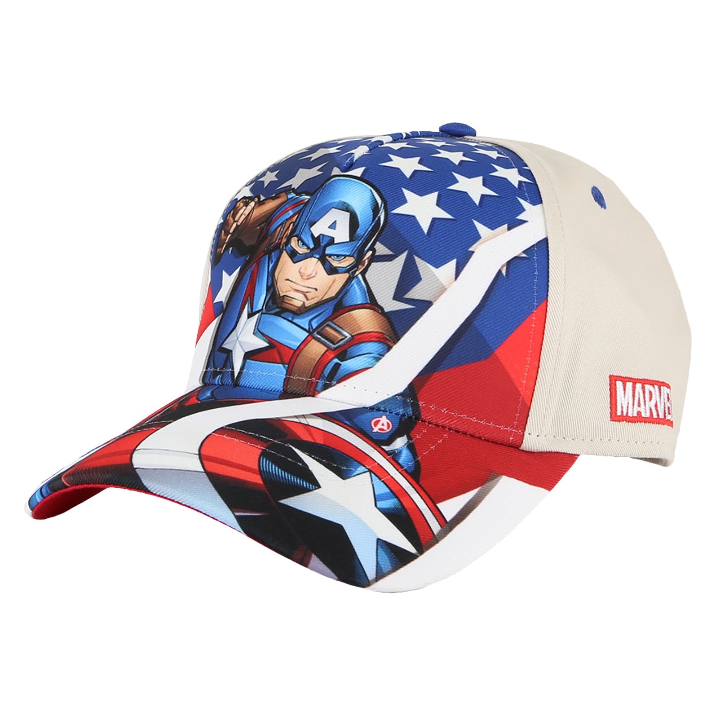 Cream Captain America Baseball Cap