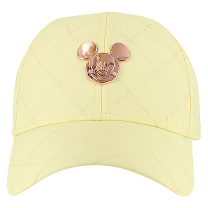 Quilted Mickey Mouse Baseball Cap in Yellow