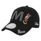 Kids Minnie Mouse Baseball Cap in Black