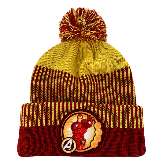 Red and Yellow Iron Man Beanie Hat