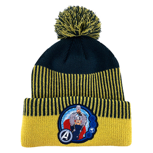Thor Beanie Hat in Navy and Yellow